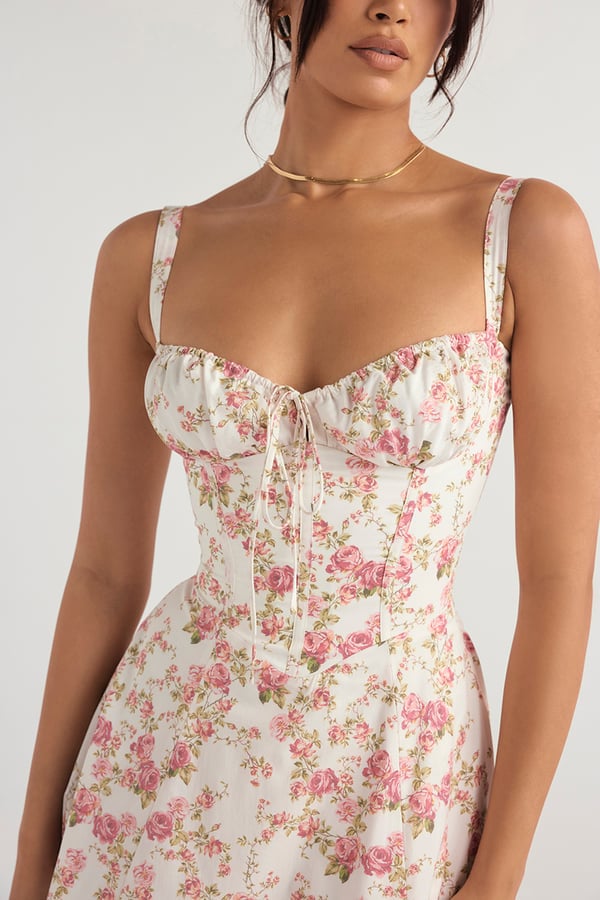 PRINT BUSTIER SUNDRESS