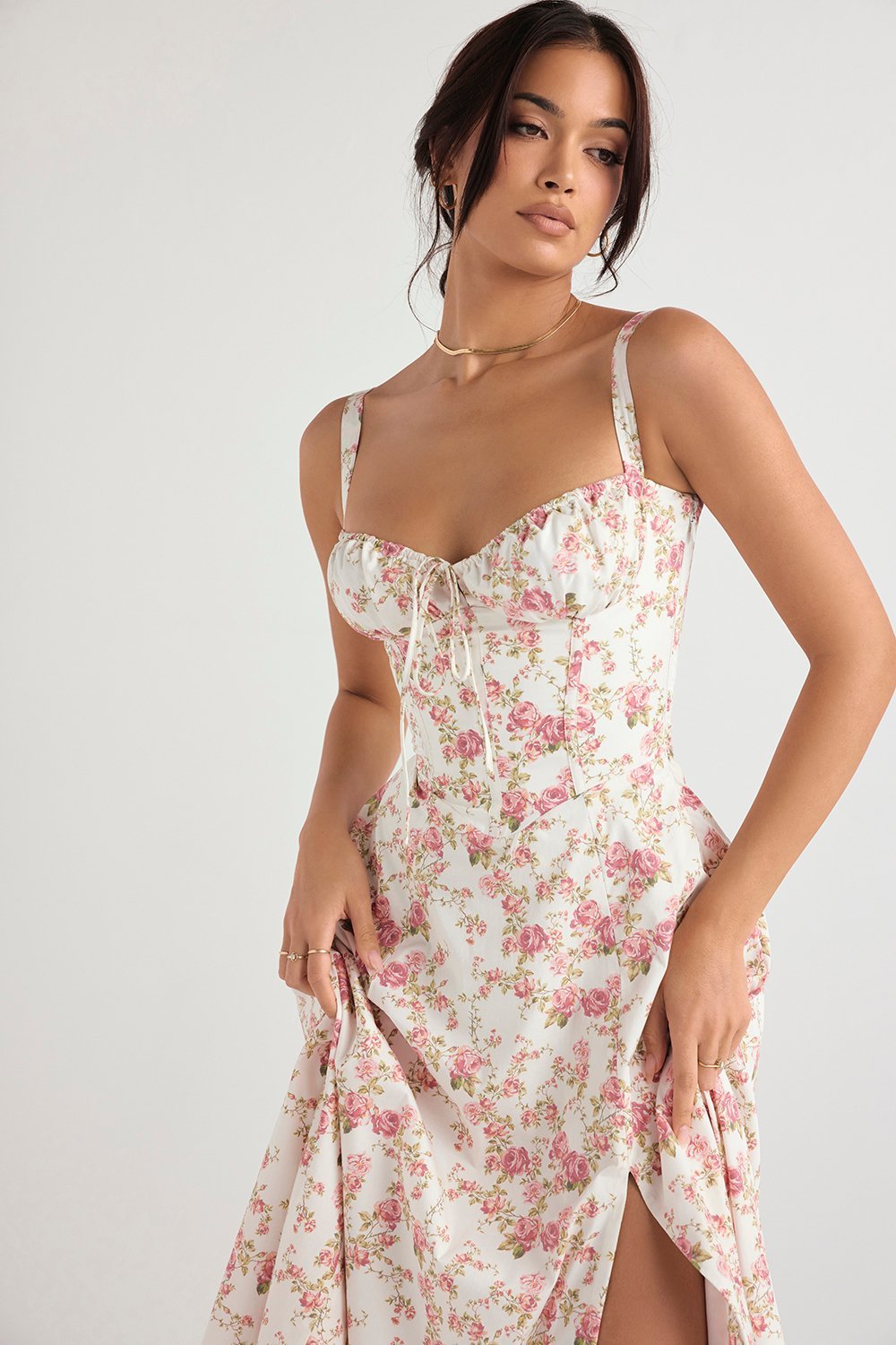 PRINT BUSTIER SUNDRESS