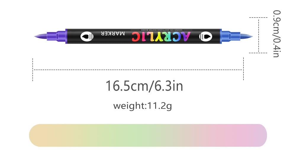 🎨Last Day 🔥 Dual Tip Acrylic Paint Pen Marker - 24/48/72/120 Colors